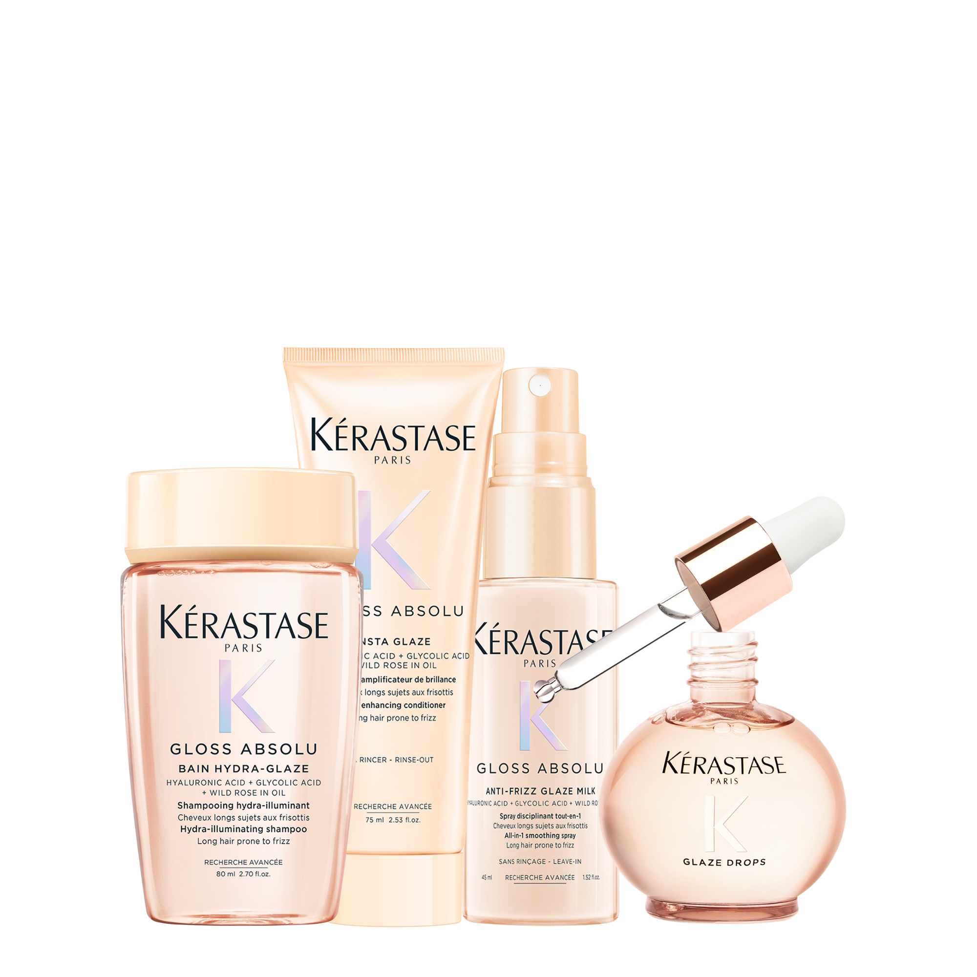 Formats Voyage Gloss Absolu et Format Régulier de l'Huile Glaze Drops