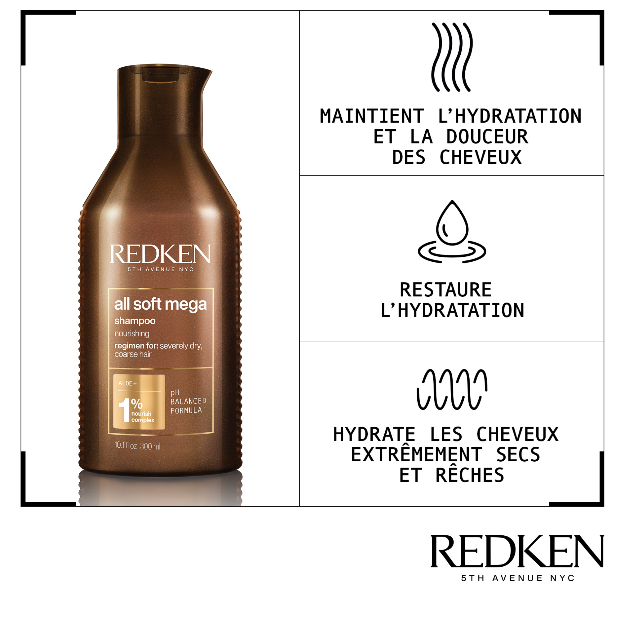 Shampoing Redken All Soft Mega Curls 1L