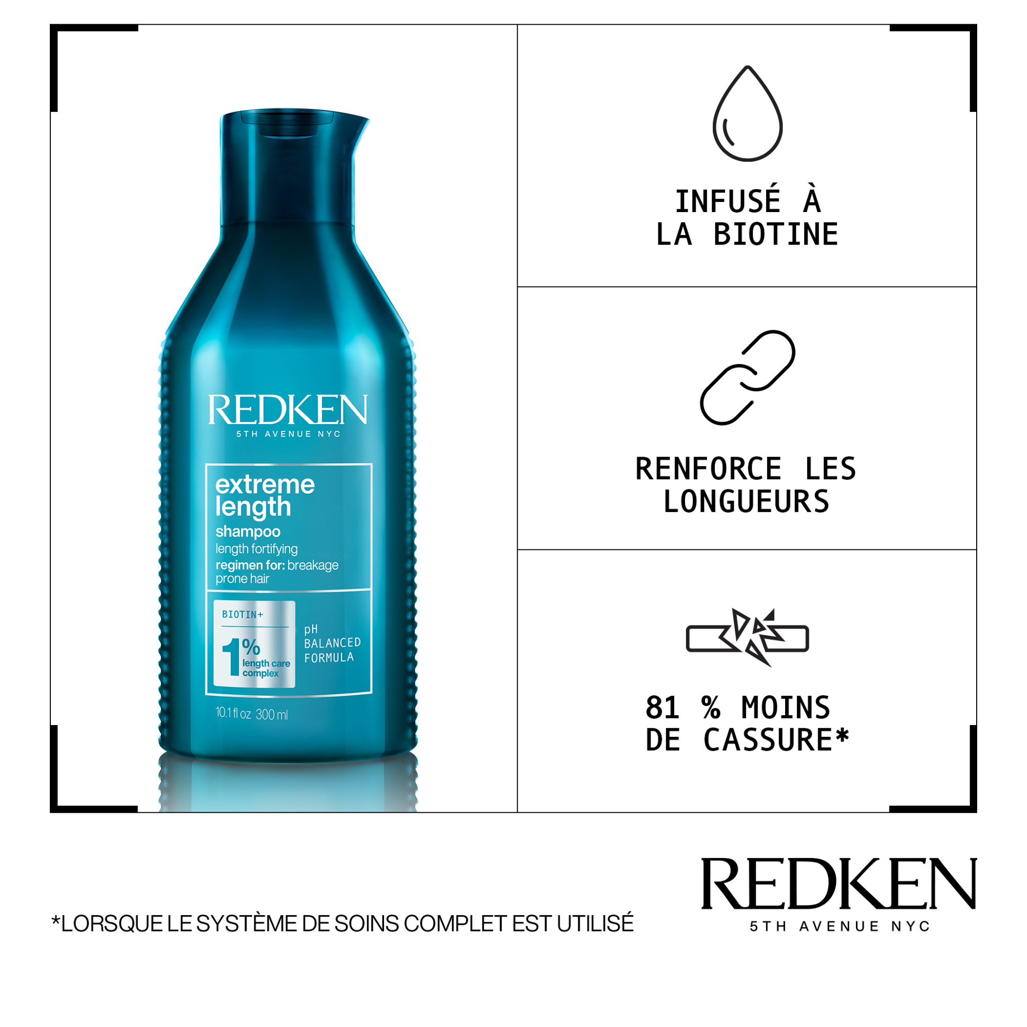 Shampoing Redken Extreme Length 1L