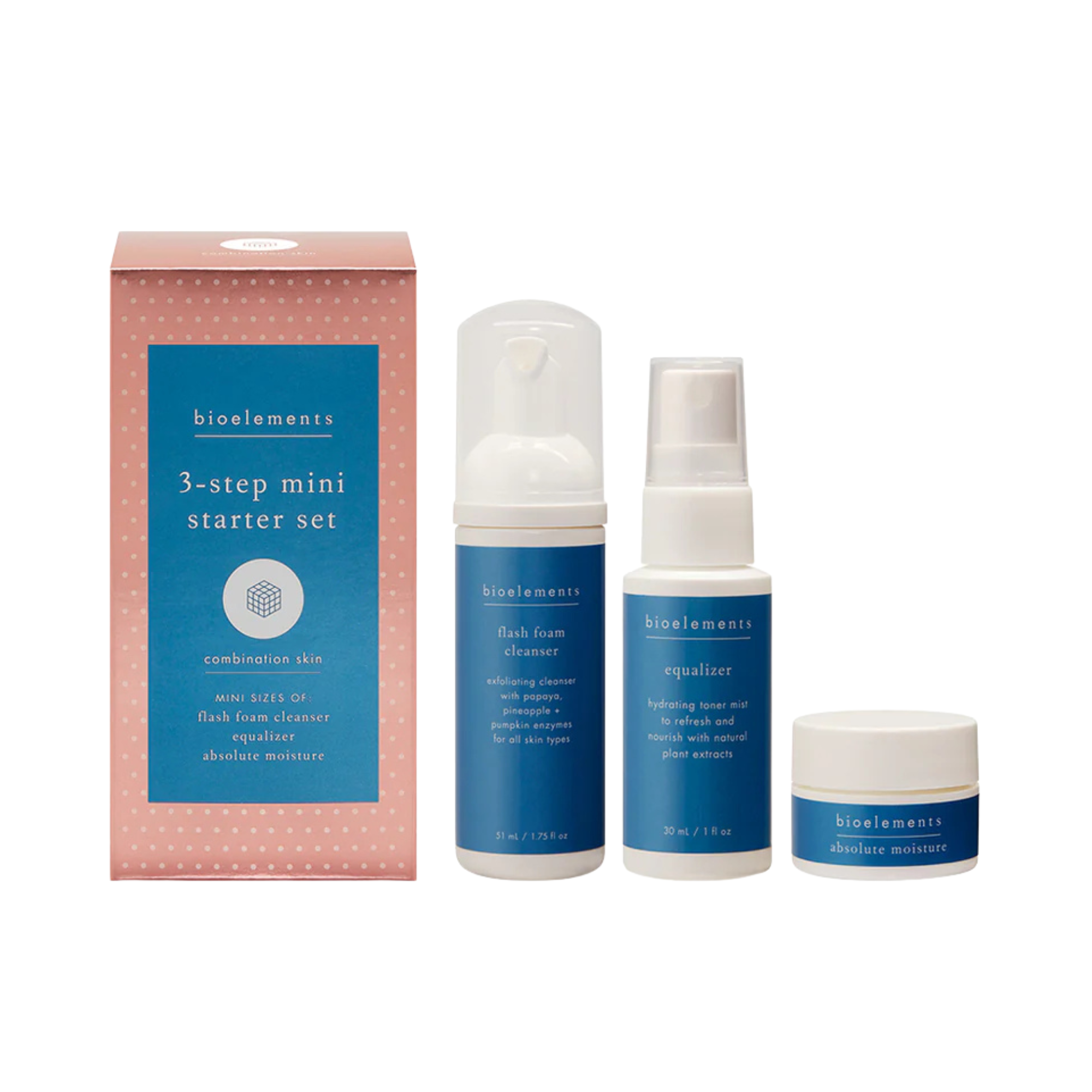 Combination skin 3 step starter set