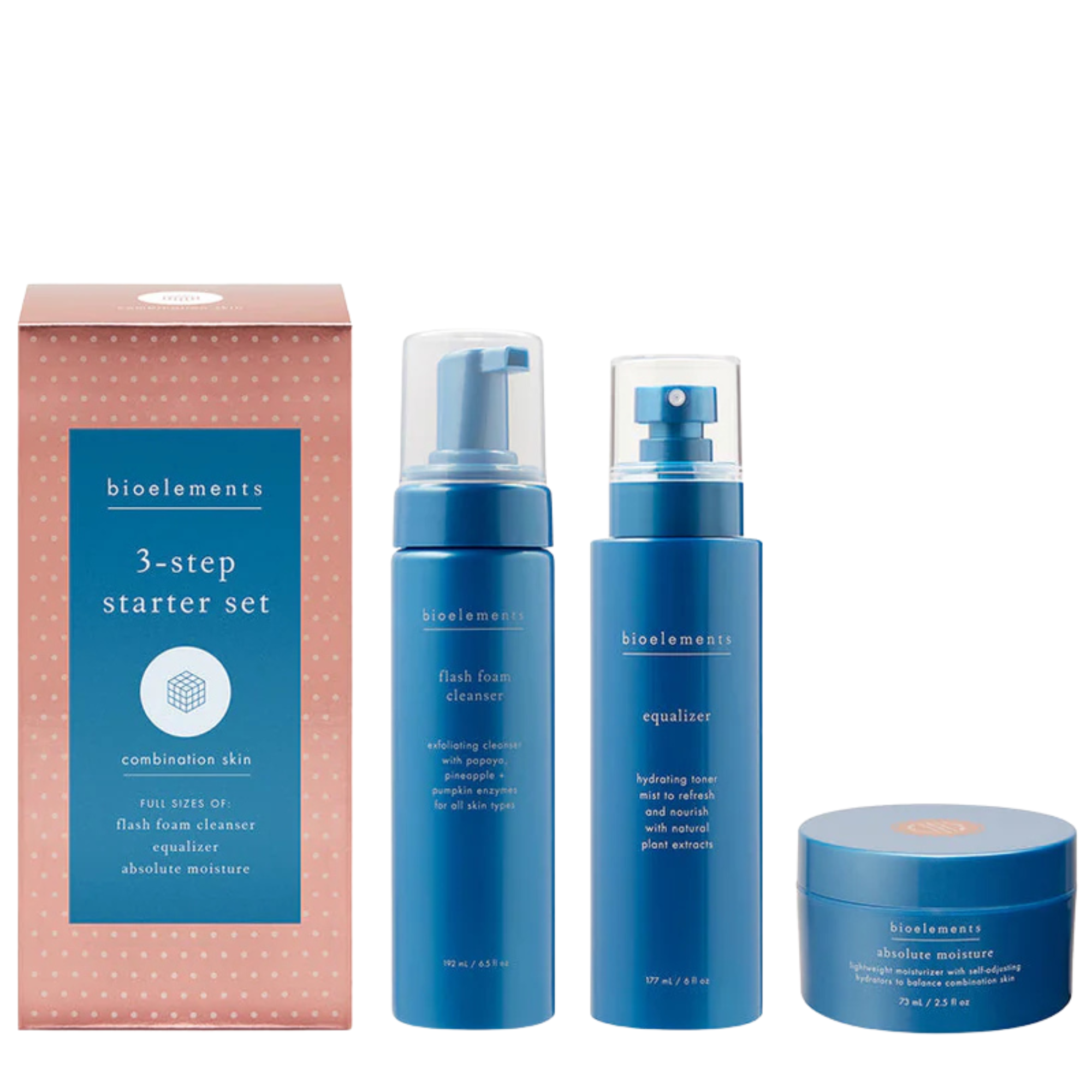 Combination skin 3 step starter set